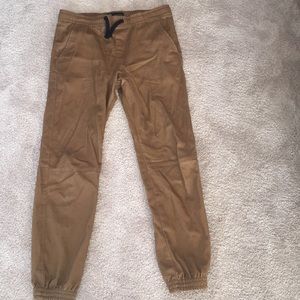 Boys Dark Khaki Joggers Size Medium